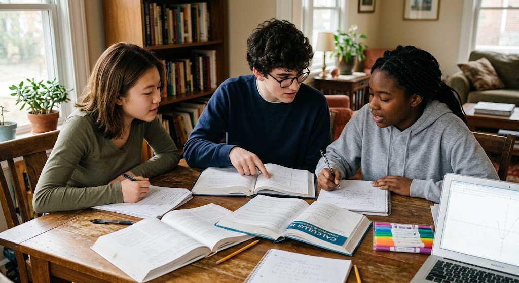 Teens collaborating